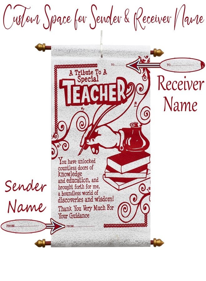Natali Traders Teacher's Day Gift for Teacher - World Best Teacher Scroll Card - Birthday Gift for Teacher - Farewell Gift for Teachers - Teacher's Day Special - Image 2